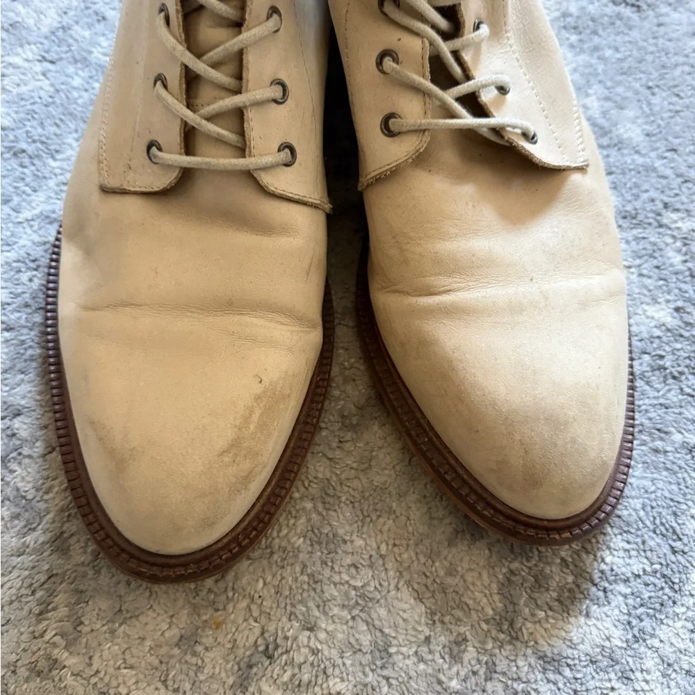 Anthropology boho Cream Lace-Up Ankle Boots - Picture 3 of 7